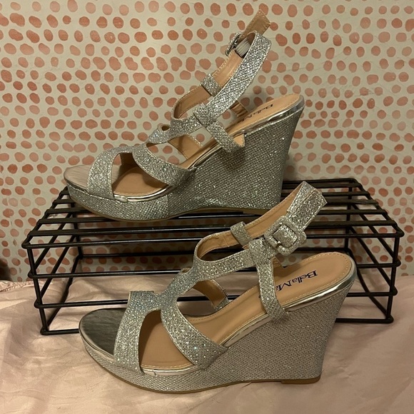 Bella Marie Santo Rhinestone Wedge Sandal - Picture 2 of 6